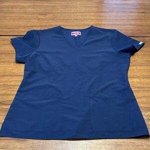 Med Couture navy scrub top